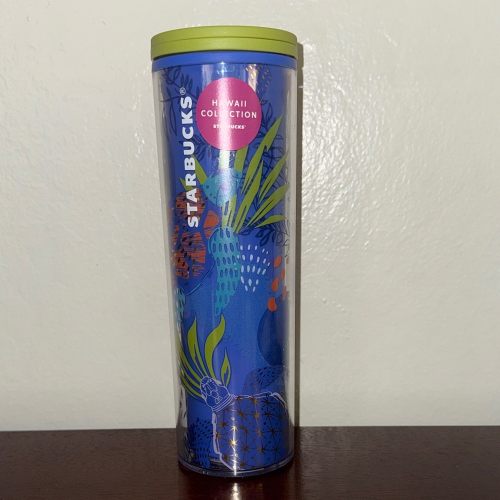 Starbucks Hawaii Collection Blue Tumbler with Green Lid
